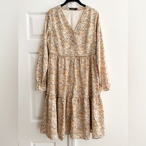 NWOT Mikarose Fall Floral Knee Length Dress